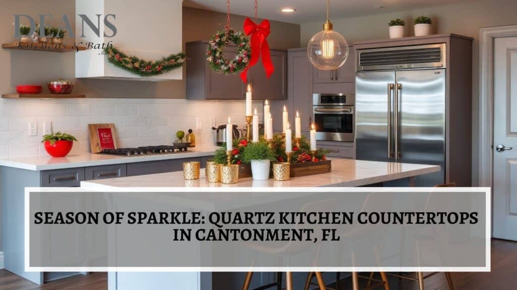 Quartz kitchen countertops in Cantonment